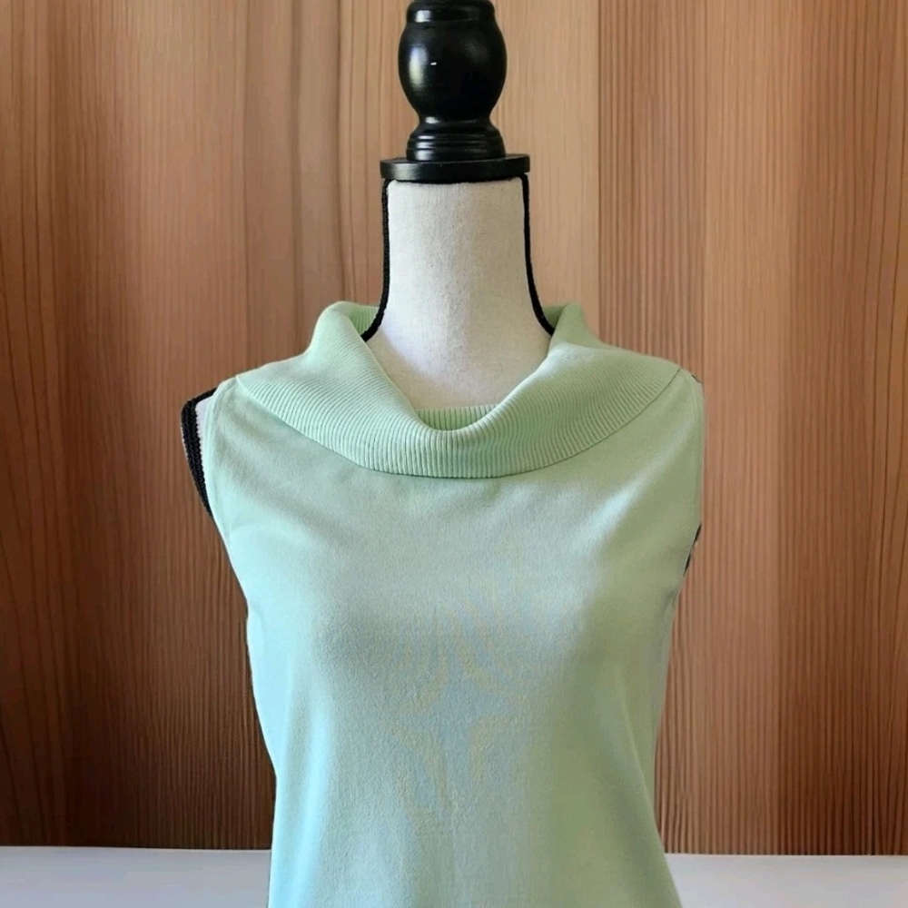 Jones New York Green Cowl Neck Sweater